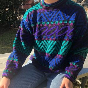Retro colorful sweater